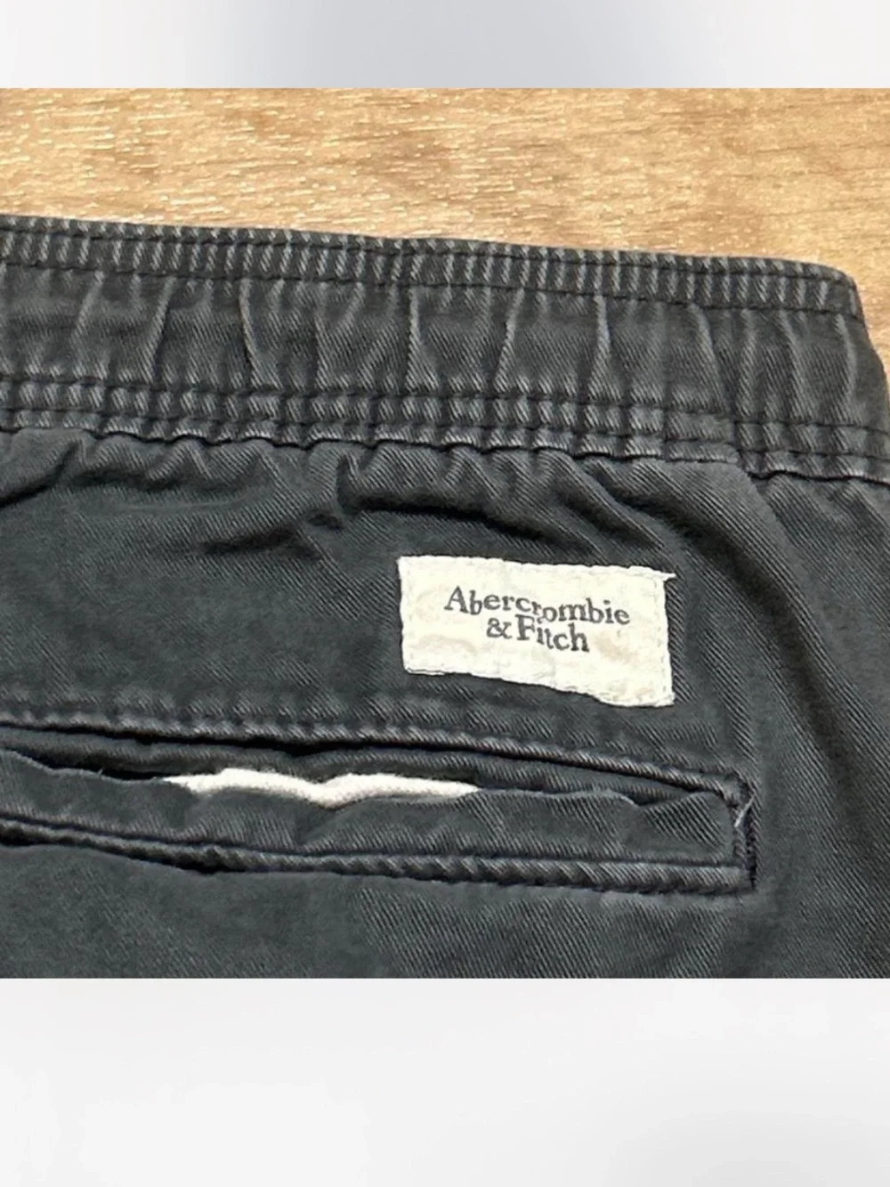 Abercrombie & Fitch Men's Charcoal Cargo Joggers